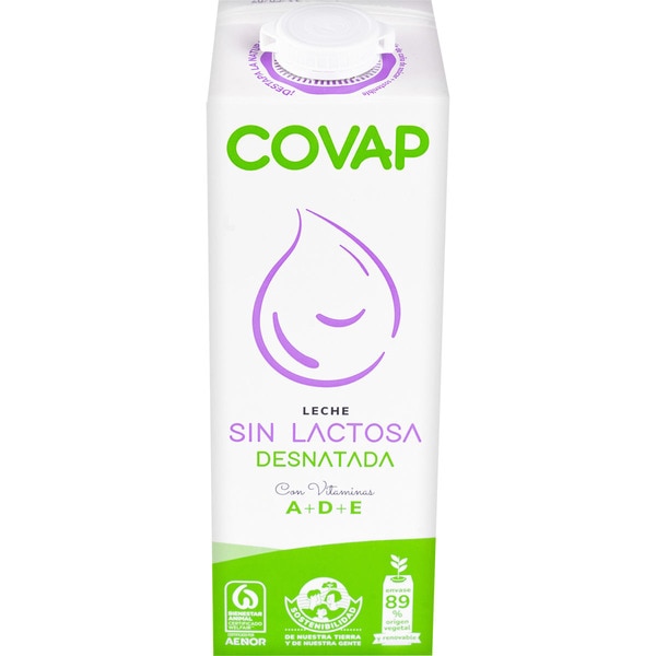 COVAP SIN LACTOSA DESNATADA 1L