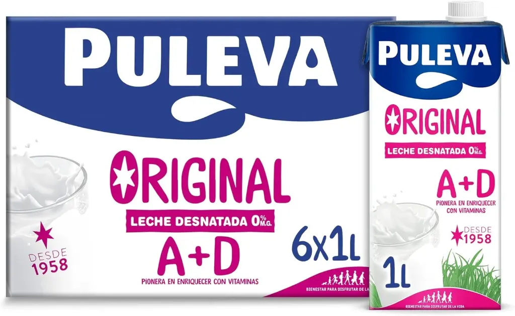 [LECHE0002] PULEVA 6X1L LECHE DESNATADA