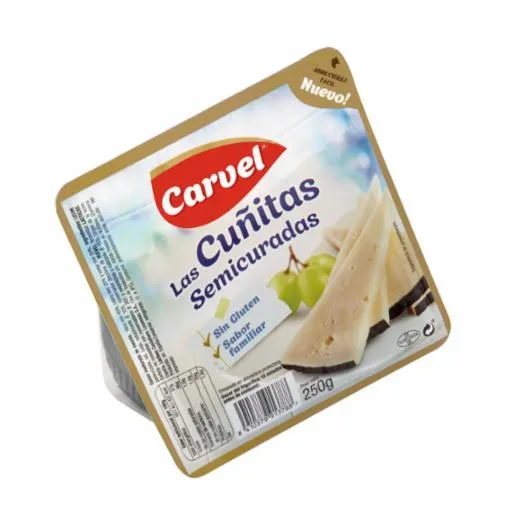[QUESO0224] CARVEL CUÑITAS SEMICURADAS QUESO 250 GR
