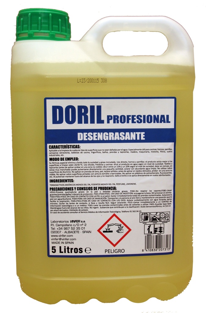 [DESENGRASANTE0011] DORIL DESENGRASANTE INDUSTRIAL 5 L
