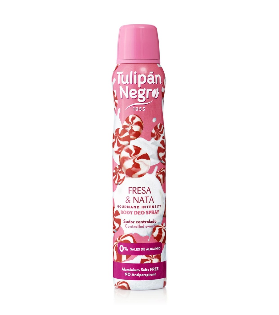 TULIPAN NEGRO DESODORANTE FRESA Y NATA 150ML SPRAY