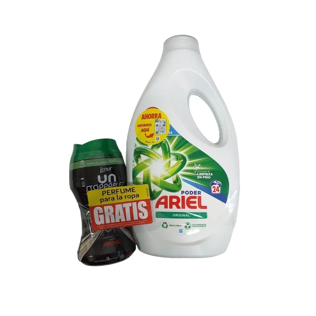 [DETERGENTEAUTO0052] ARIEL LIQUDO 24 + PERLITAS ARIEL