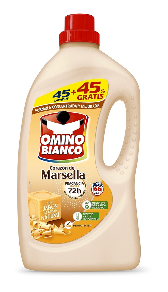 [DETERGENTEAUTO0126] OMINO BIANCO DETERGENTE LIQUIDO 45+21 D 2.64 L