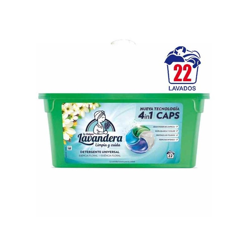LAVANDERA CAPSULAS FLORAL 4 IN 1 22 UND