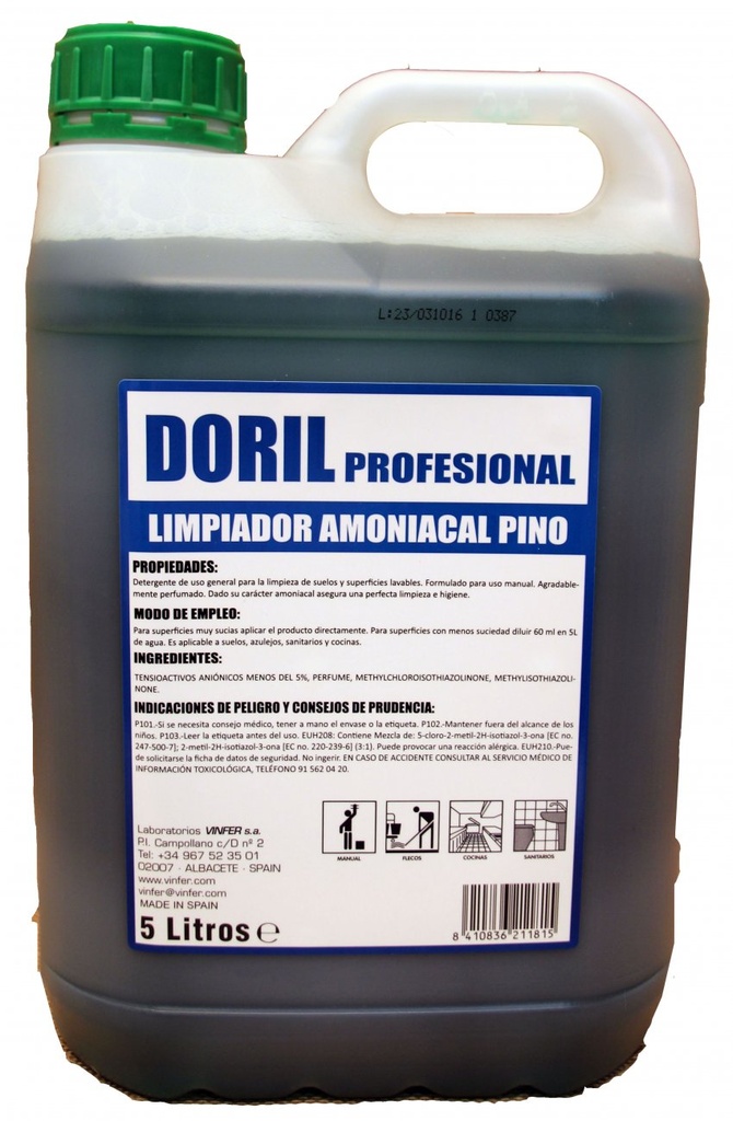 DORIL LIMPIADOR AMONIACAL SUELO 5 L