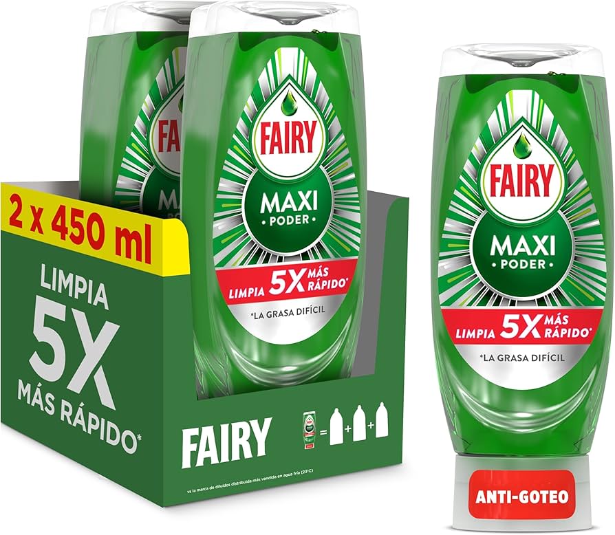 [LAVAVAJILLAS0024] FAIRY MAXI PODER ANTIGOTEO 440 MIL