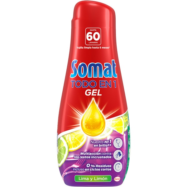 [LAVAVAJILLAS0032] SOMAT TODO EN 1 GEL 60 DOSIS 960 ML