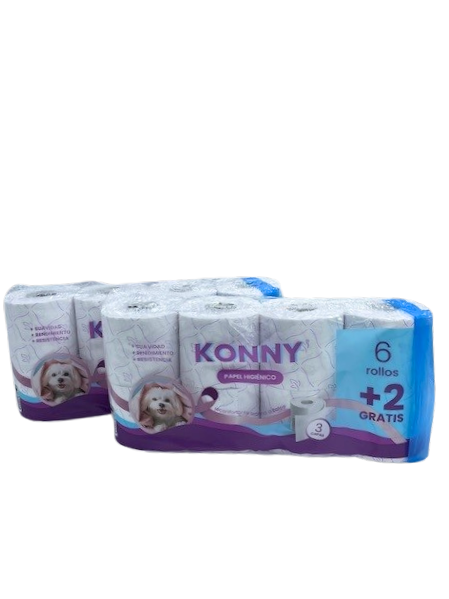 [PAPELHIGIENICO0003] KONNY PAPEL HIGIENICO TALCO 6+2 R