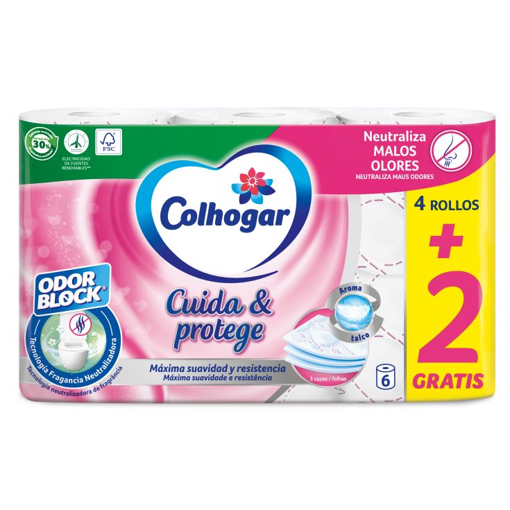 [PAPELHIGIENICO0004] COLHOGAR PAPEL HIGIENICO PROTECT 4+2 ROLLOS