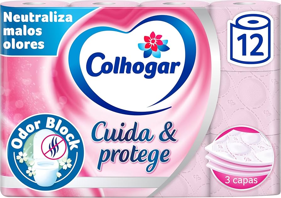 [PAPELHIGIENICO0010] COLHOGAR PROTEC PAPEL HIGIENICO ROSA 12 R.