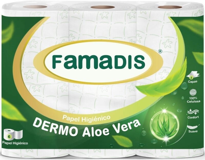 [PAPELHIGIENICO0020] FAMADIS PAPEL HIGIENICO ALOE 6 ROLLOS