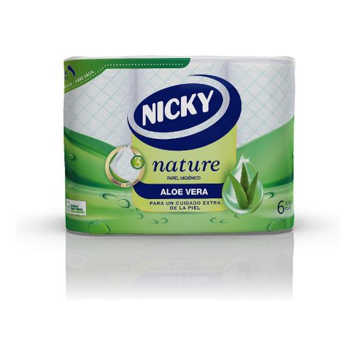 [PAPELHIGIENICO0027] NICKY PAPEL HIGIENICO ALOE PACK 6