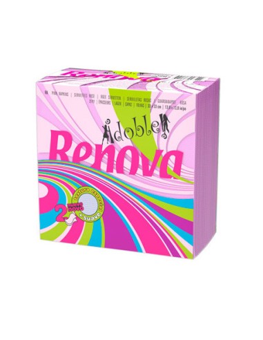 RENOVA SERVILLETA DOBLE  33x33 DOSS HOJAS