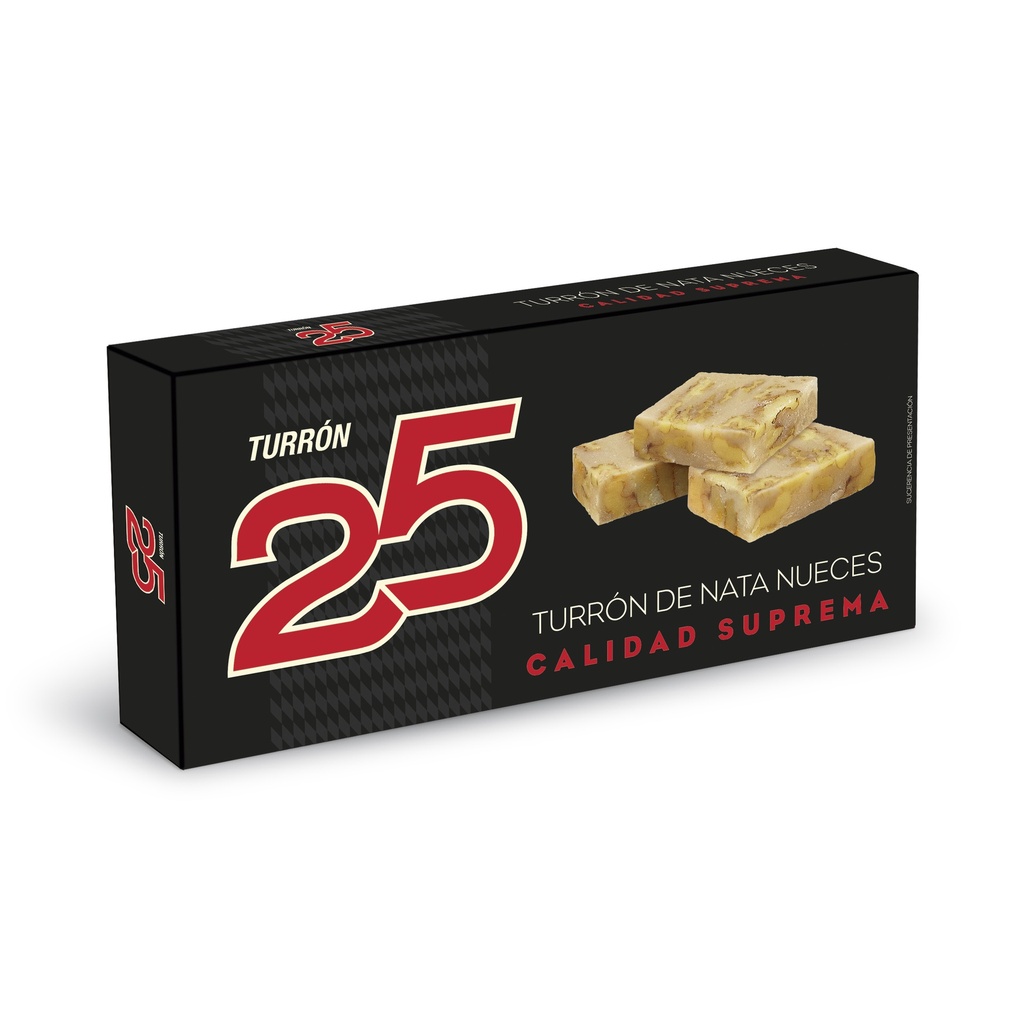 [TURRON0004] 25 TURRON NATA CON NUECES EXTRA 200 GR
