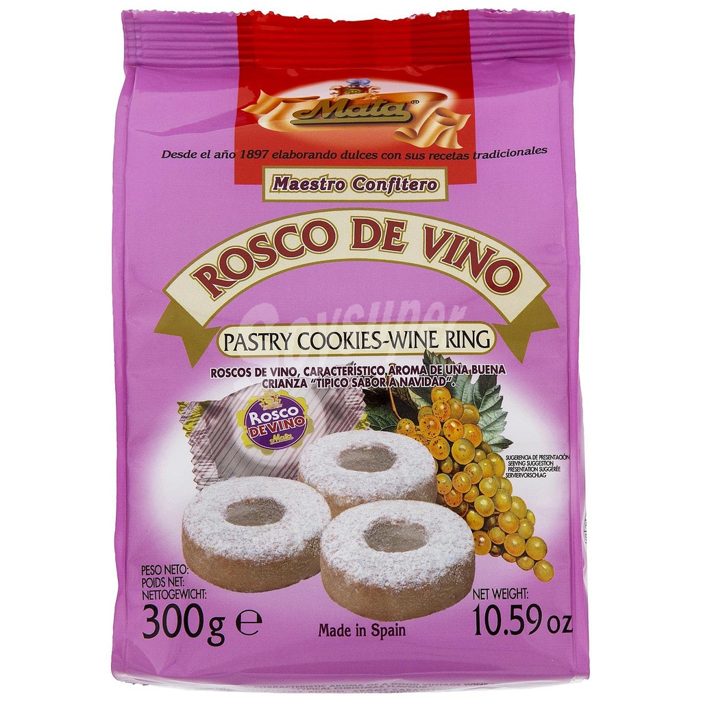 [MANTECADOS0007] MATA ROSCOS DE VINO BOLSA 300 GR