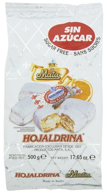 [HOJALDRINAS0012] MATA HOJALDRINA SIN AZUCAR 500 GR