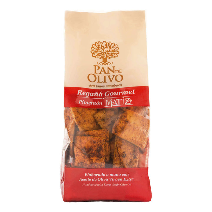 [PAN0093] PAN DE OLIVO REGAÑA CON PIMENTON DULCE 200 GR