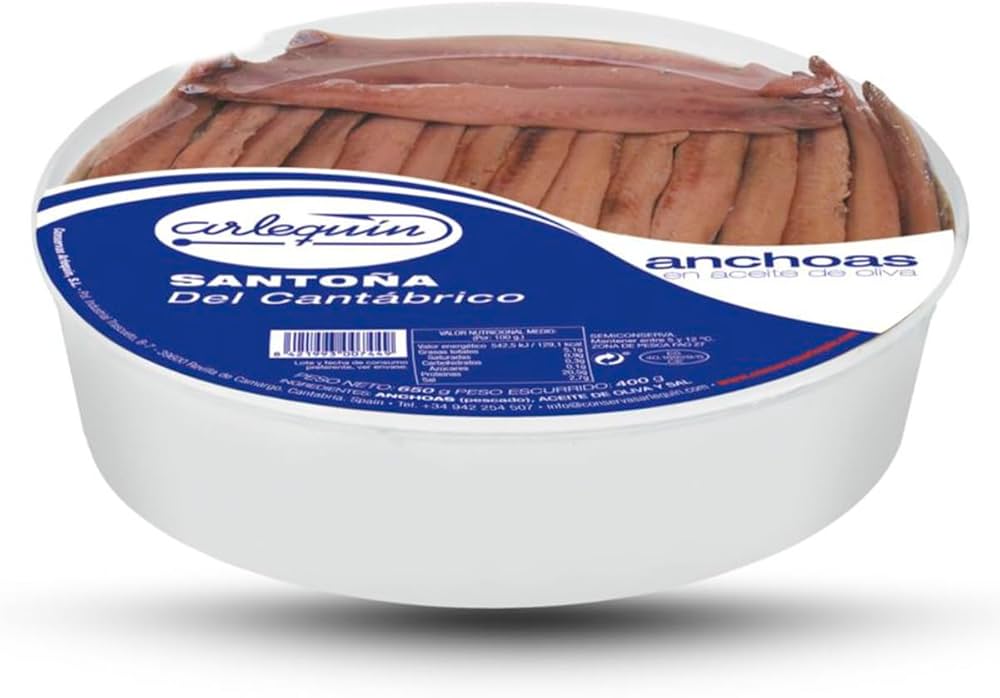 ARLEQUIN ANCHOA CANTABRICO "00" 8 FILETES 120 GR