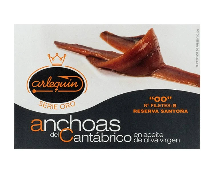 [ANCHOAS0067] ARLEQUIN ANCHOA CANTABRICO "00" 8 FILETES 120 GR