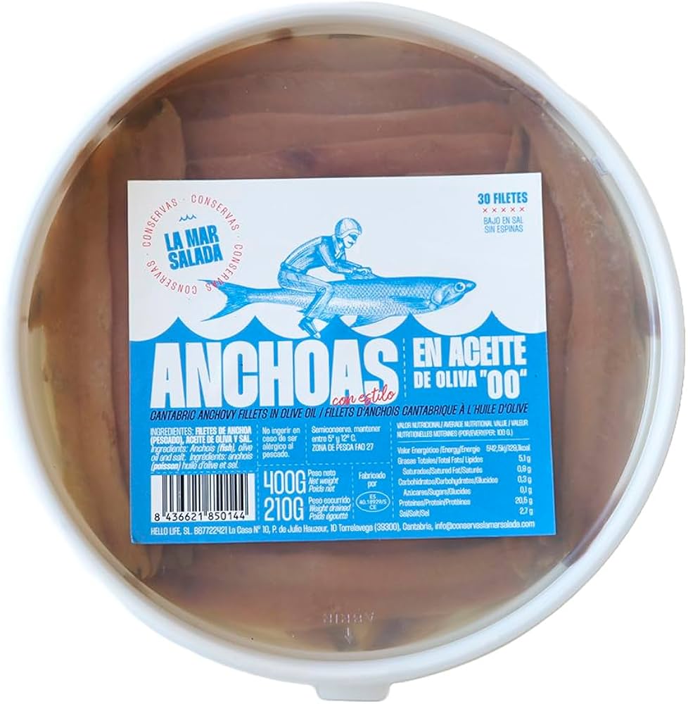 USISA MAR Y SAL ANCHOA CALIBRE "00" 30 FILETES 360