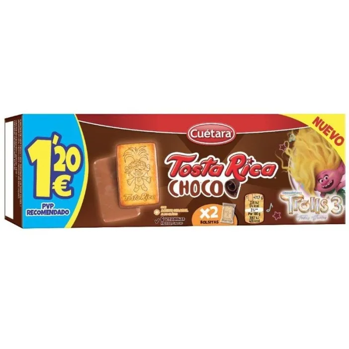 CUETARA TOSTARICA CACAO 1€
