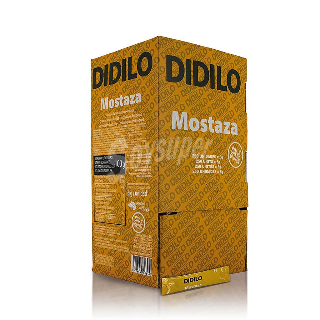 [MOSTAZA0002] DIDILO MOSTAZA 250 BOLSITAS 6 GR.