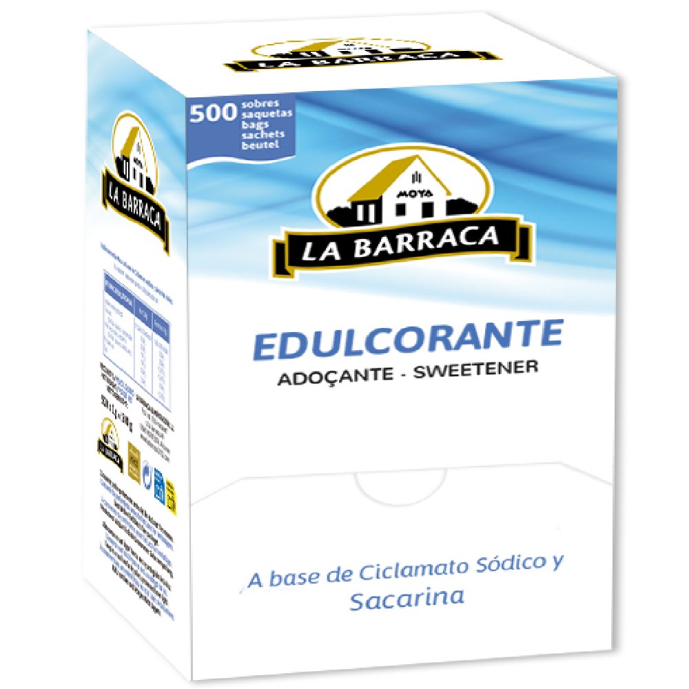 BARRACA EDULCORANTE ESTUCHE 500 SOBRES