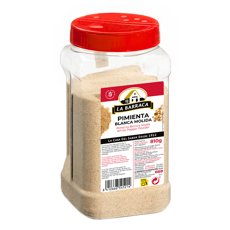 [PIMIENTA0010] BARRACA PIMIENTA BLANCA MOLIDA 910 GR