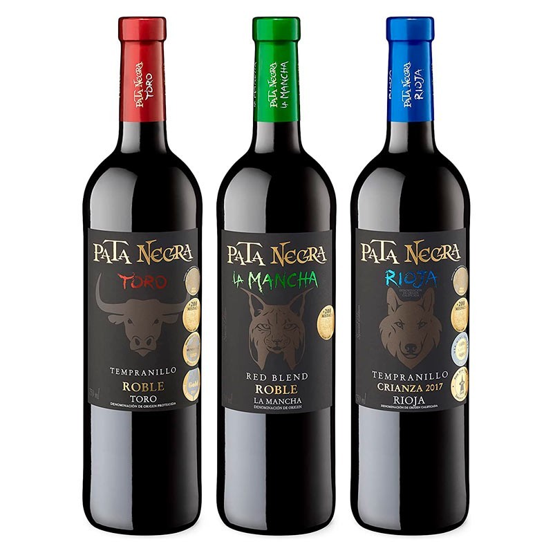 [RIOJA0067] PATA NEGRA VINO SURTIDO D.O. PACK 3
