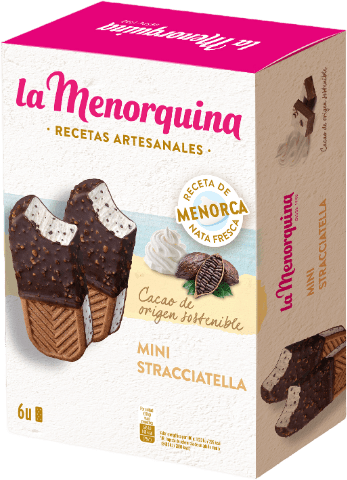 [HELADO0010] LA MENORQUINA MINI STRACCIATELLA PACK 6