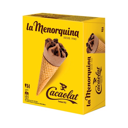 [HELADO0026] LA MENORQUINA CONO CACAOLAT PACK 4