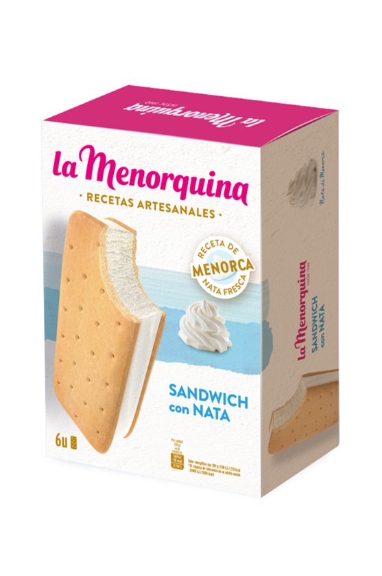 [HELADO0011] LA MENORQUINA SANDWICH NATA PACK 6