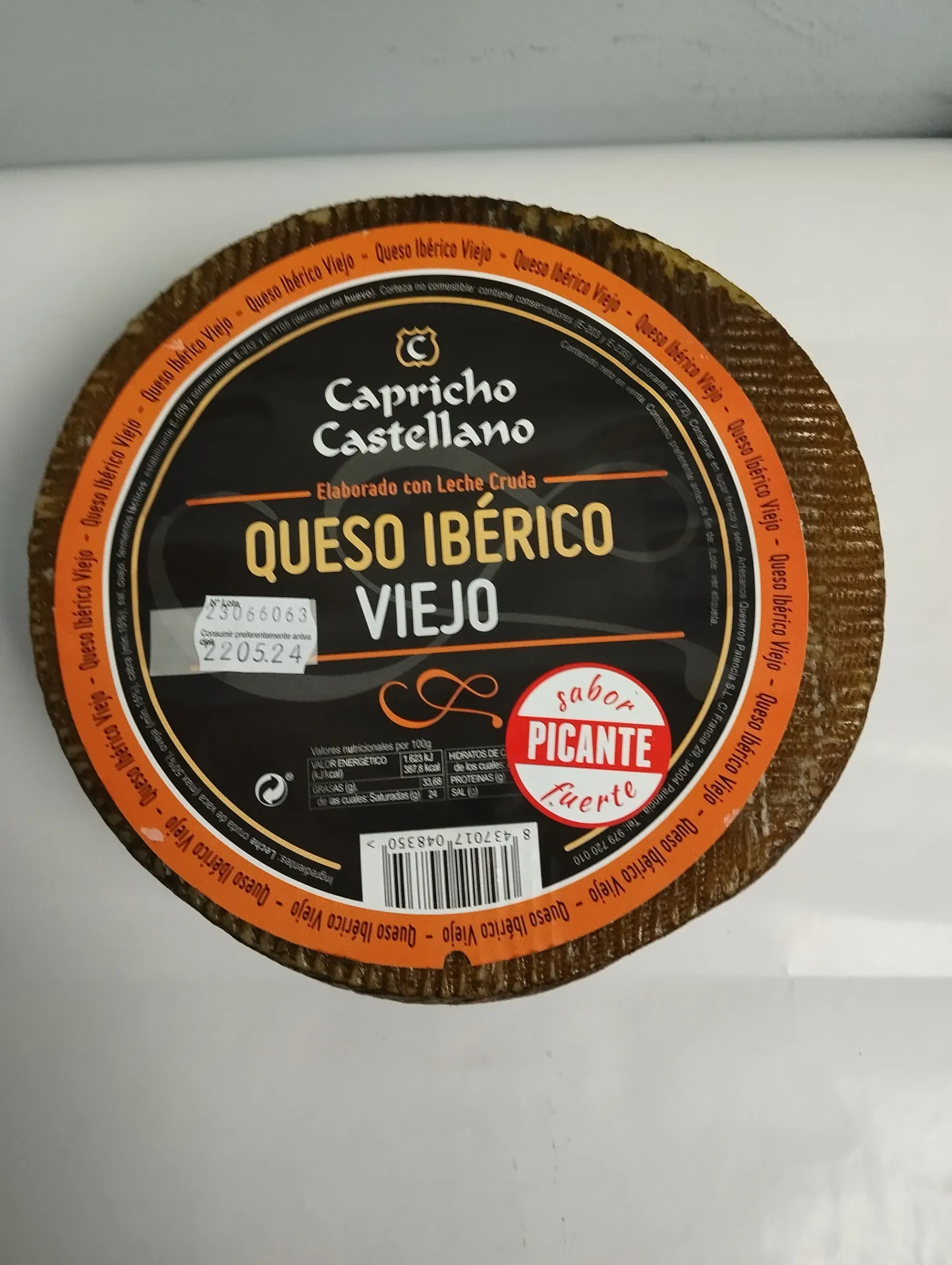 CAPRICHO CASTELLANO QUESO IBERICO L.CRUDA 3KG