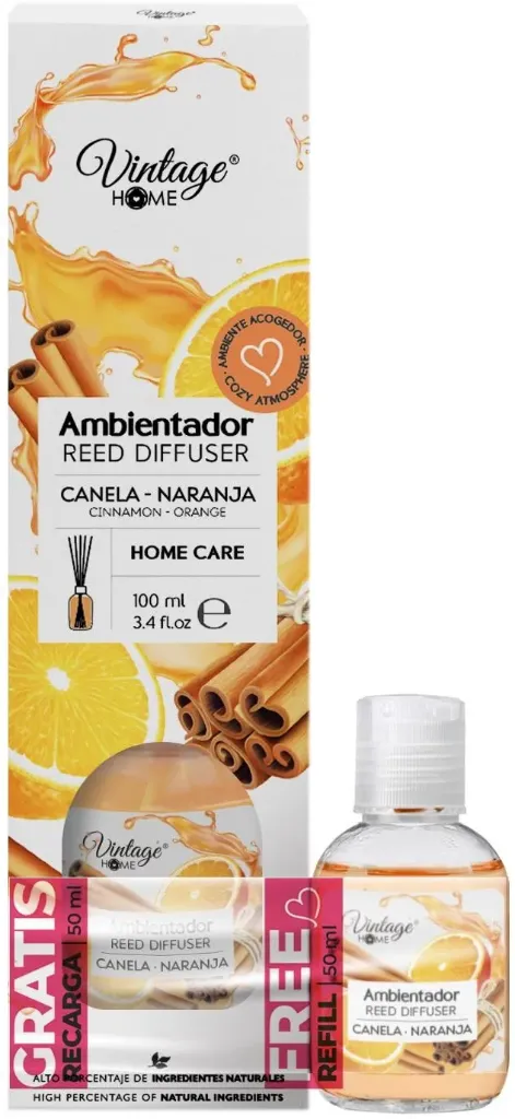 [AMBIENTADOR0048] VINTAGE MIKADO AMBIENTADOR CANELA 100+ RECAMBIO 50 ML