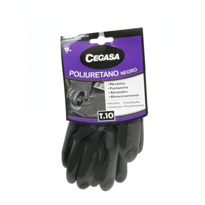 CEGASA GUANTES POLIURETANO NEGRO
