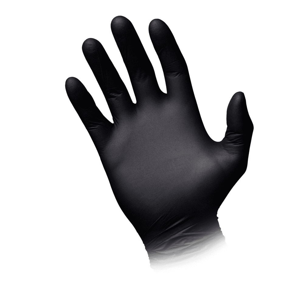 GUANTES NITRILO EXAMEN NEGRO UND TALLA M