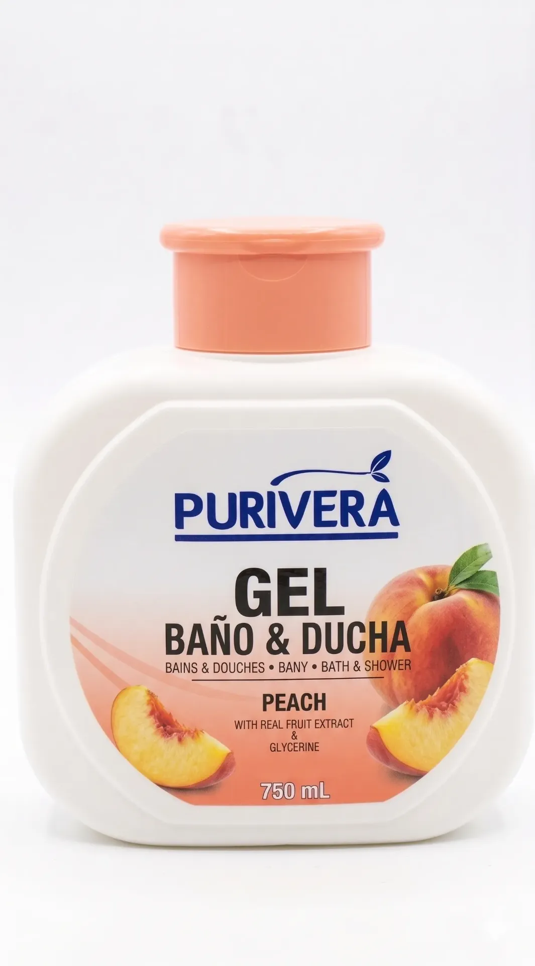 PURIVERA GEL BAÑO PEACH 750 ML