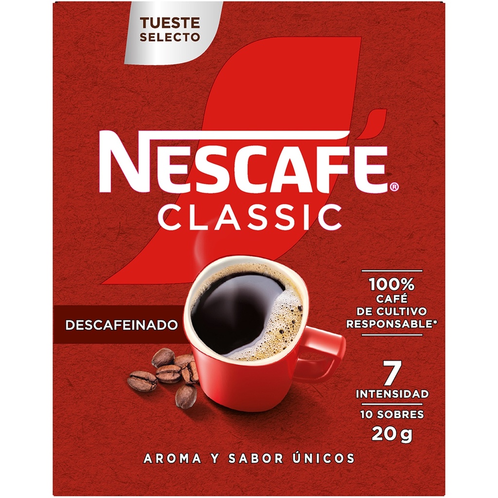 NESCAFE DESCAFEINADO 10 SOBRES