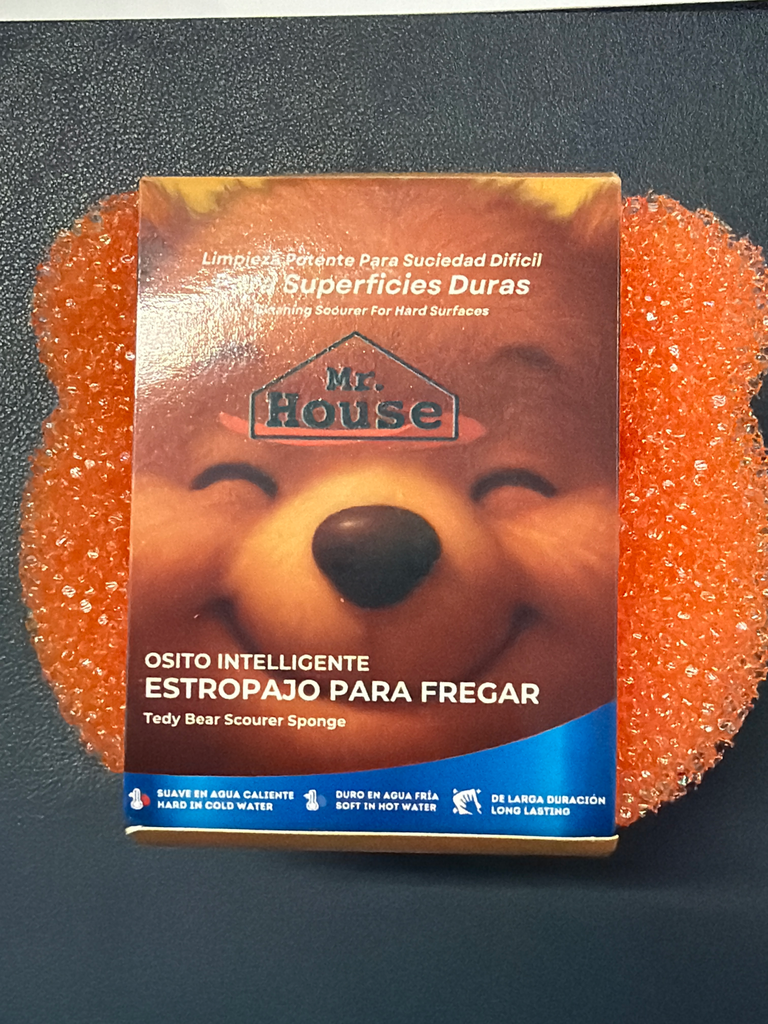 MR HOUSE ESTROPAJO OSITO PACK 2